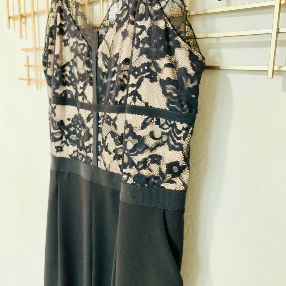 Express black lace pants suit